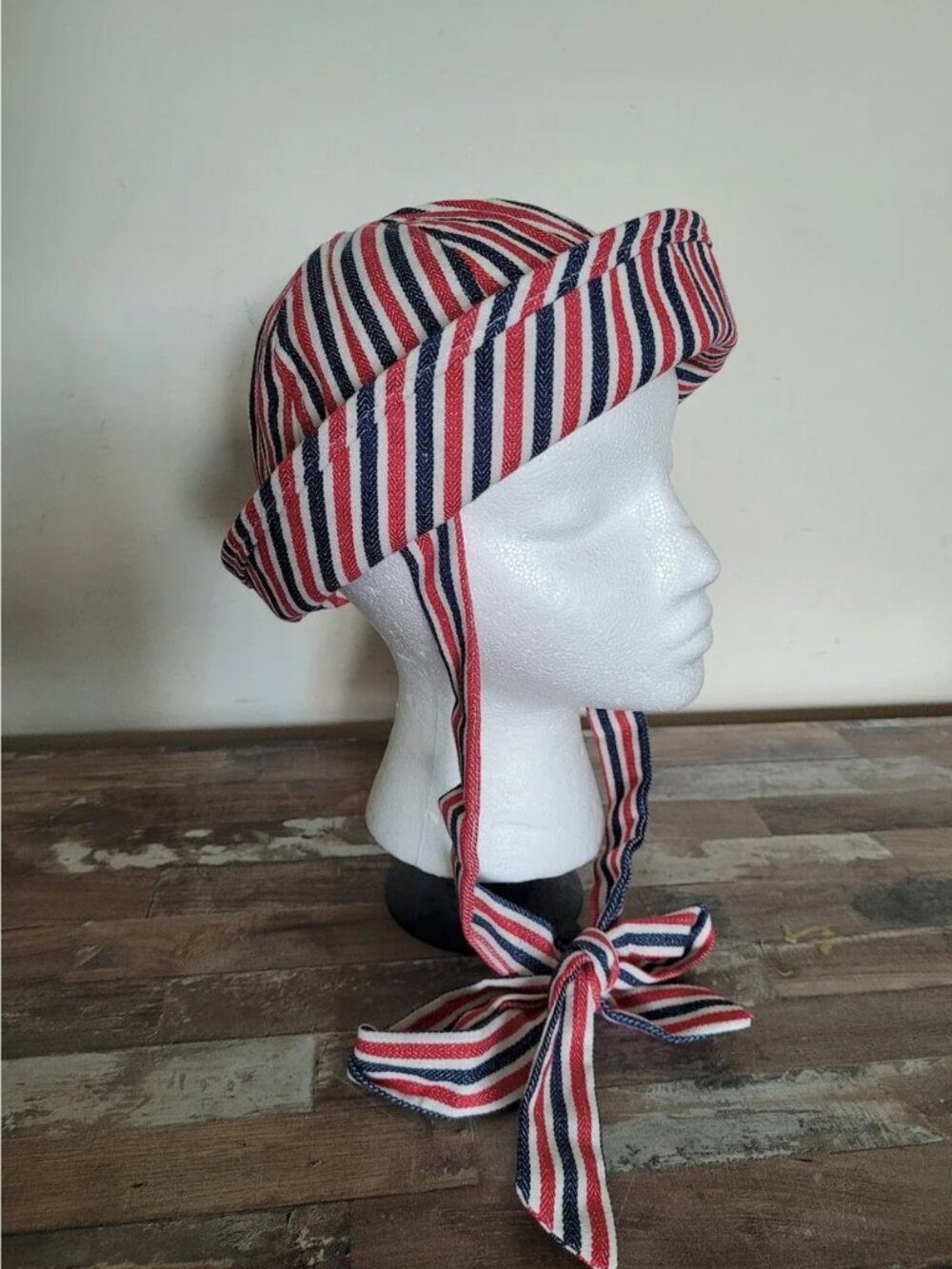 NEW Free People Striped Sailor Bucket Hat With Defined Tie Bow Detail - Picture 3 of 7